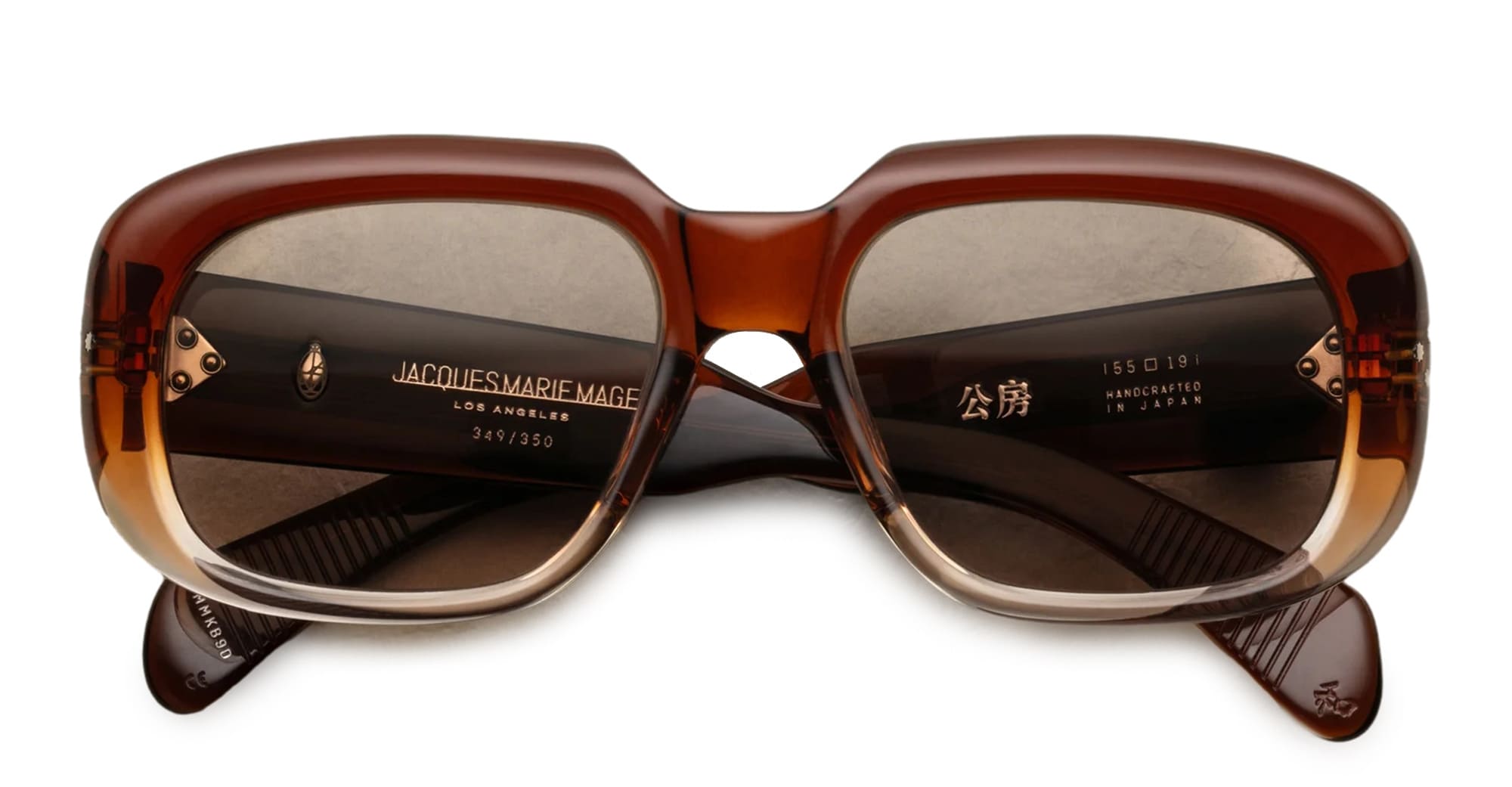 Ottica Mondello Roma - Jacques Marie Mage - JMMKB-9D - KOBO - HICKORY FADE - Acetate - shape Oval - brown - EYEWEAR - SUNGLASSES - Unisex,Uomo,Donna,Women,Men - lens Green - Made In Japan