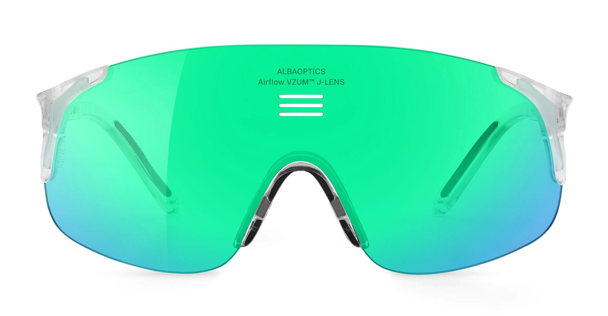  VZUM F-LENS BTL - Tr90 - shape Mask - Crystal - EYEWEAR - SUNGLASSES - Unisex,Uomo,Donna,Women,Men - lens blue green - Made In Italy