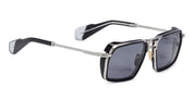 Ottica Mondello Roma - Jacques Marie Mage - JMMGTR-17G - GT-R - ARMOUR - titanium, acetate - shape Navigator - silver, black - EYEWEAR - SUNGLASSES - Uomo,Men - lens Grey - Made In Japan