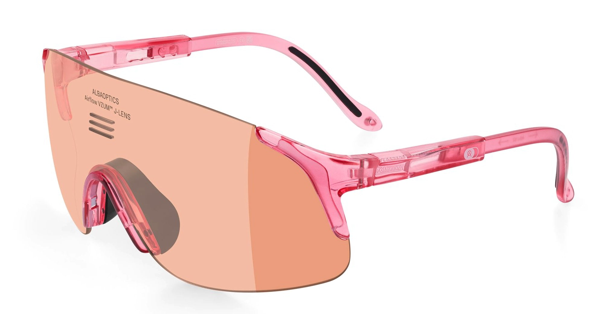 Ottica Mondello Roma - Alba Optics - 8050054518138 - JUMBO - CHERRY GLOSSY / VZUM SALMON - Tr90 - shape Mask - fuchsia - EYEWEAR - SUNGLASSES - Unisex,Uomo,Donna,Women,Men - lens Pink - Made In Italy