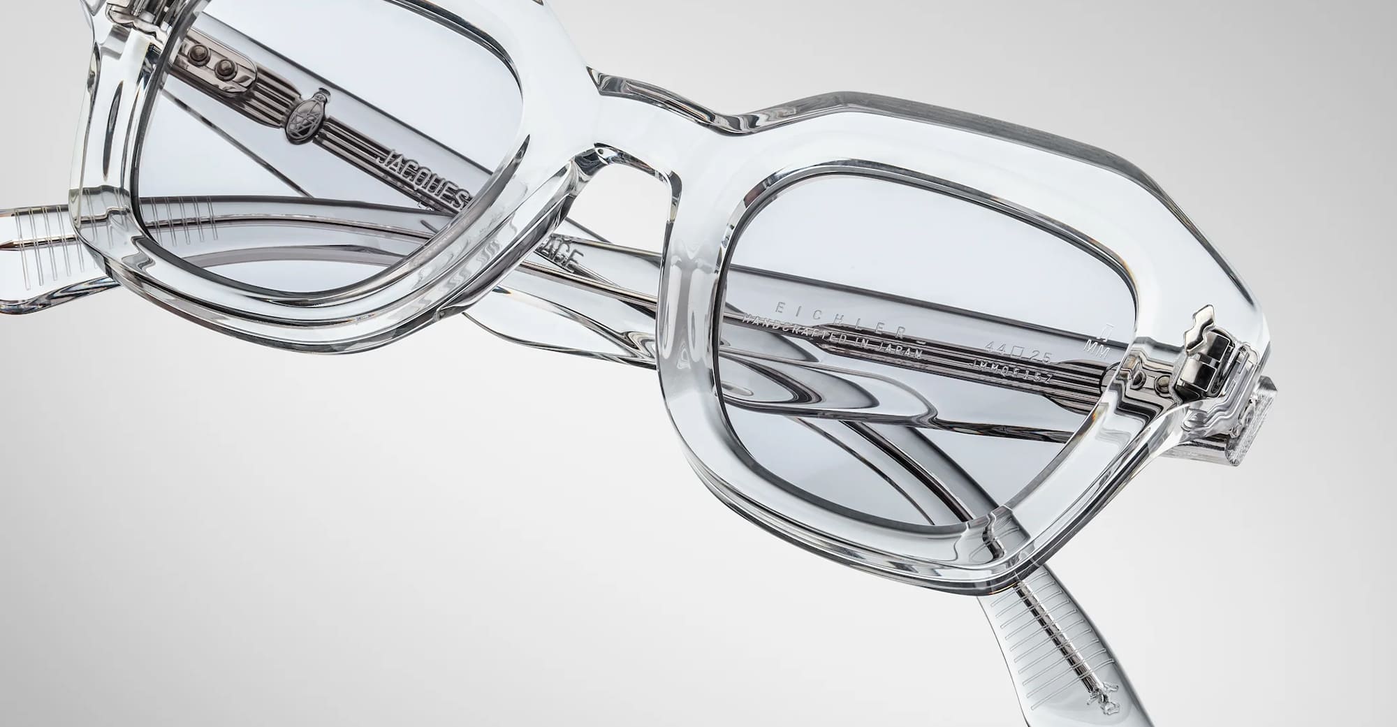 Ottica Mondello Roma - Jacques Marie Mage - JMMQE-15Z - EICHLER - SULFUR - Acetate - shape Squared - transparent beige - EYEWEAR - SUNGLASSES - Donna,Women - lens Grey - Made In Japan