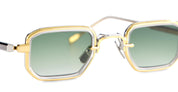 Ottica Mondello Roma - Sato - Deneb-T-YG-P-1 - Deneb-T YG/P-1 - YELLOW GOLD / PLATINUM - Titanium - shape Rectangular - Gold - EYEWEAR - SUNGLASSES - Unisex,Uomo,Donna,Women,Men - lens Gradient green - Made In Japan