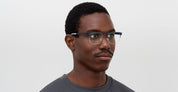 Ottica Mondello Roma - Mykita - 10088766 - CORMAC - SILVER / INDIGO RX - stainless steel - shape Squared - Silver, blue - EYEWEAR - EYEGLASSES - Uomo,Men - lens Clear - Made In Germany