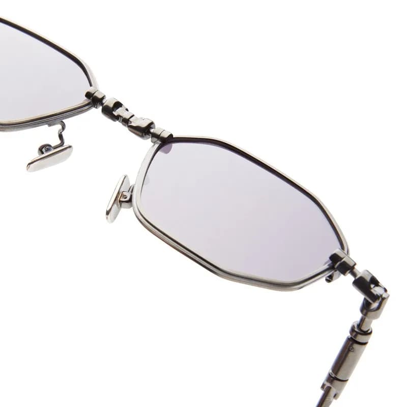Ottica Mondello Roma - Kuboraum - KRSH66RH0000004Y - MASK H66 RH - DARK GUNMETAL - Titanium - shape Round - grey - EYEWEAR - SUNGLASSES - Unisex,Uomo,Donna,Women,Men - lens Grey - Made In Italy
