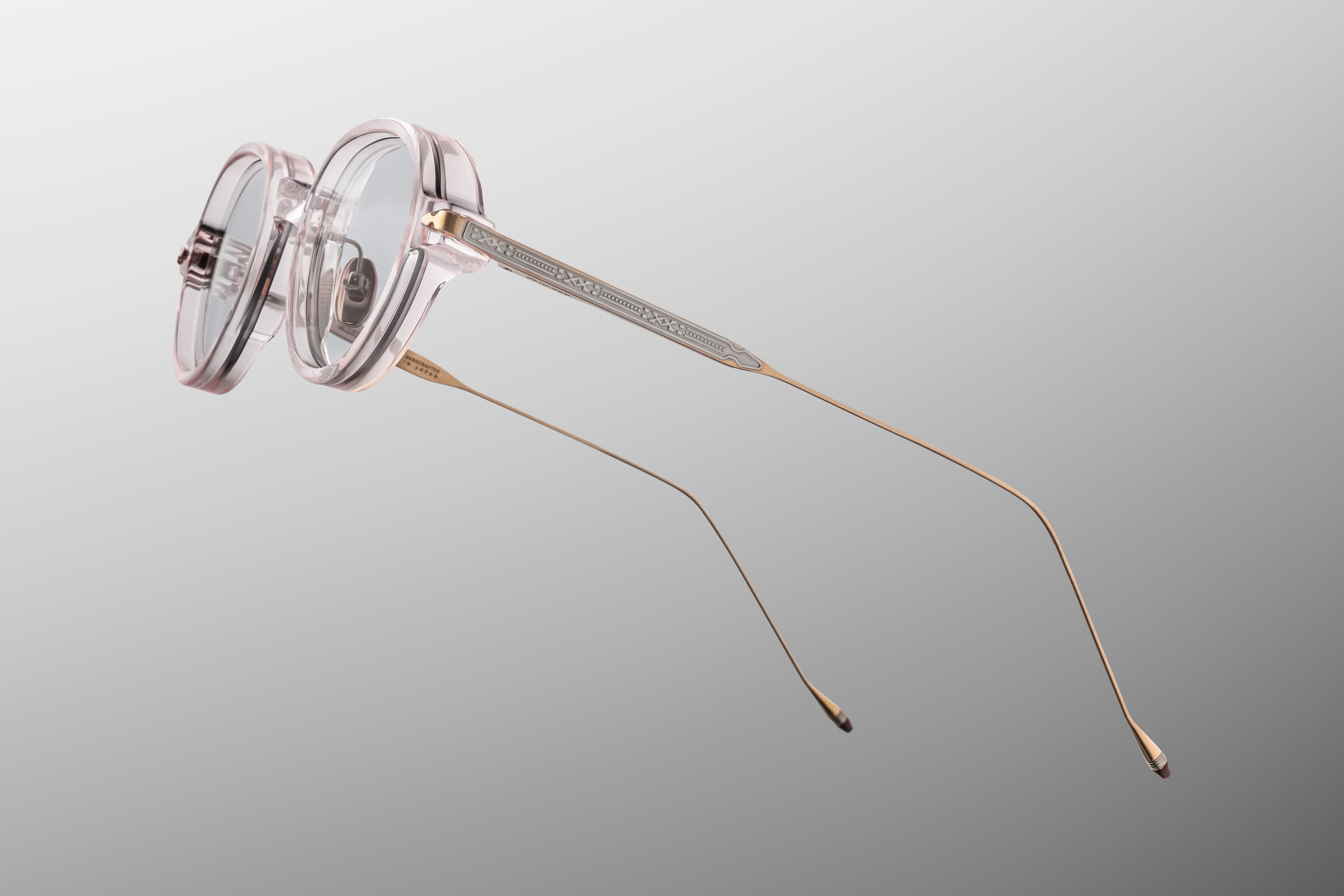 Ottica Mondello Roma - Jacques Marie Mage - JMMCRVRX-5E - CLARK VU - CAMEO RX - Acetate, titanium - shape Round - pink - EYEWEAR - EYEGLASSES - Unisex,Uomo,Donna,Women,Men - lens Clear - Made In Japan