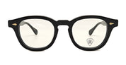 Ottica Mondello Roma - Julius Tart - JTPL-003A-RX - AR X NEIGHBORHOOD 48X22 - BLACK RX - Acetate - shape Panto - Black - EYEWEAR - EYEGLASSES - Unisex,Uomo,Donna,Women,Men - lens Clear - Made In Japan