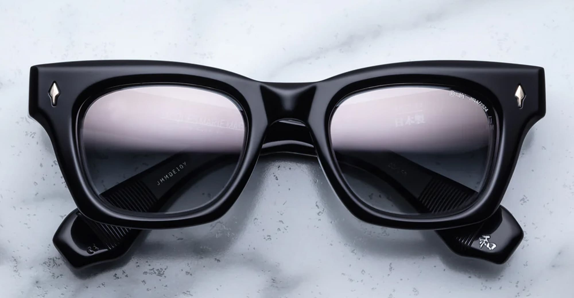 Ottica Mondello Roma - Jacques Marie Mage - JMMDE-10Y1 - DECADE COLLECTION: DEALAN - DECADE - Acetate - shape Squared - Black - EYEWEAR - SUNGLASSES - Uomo,Men - lens Gradient grey - Made In Japan