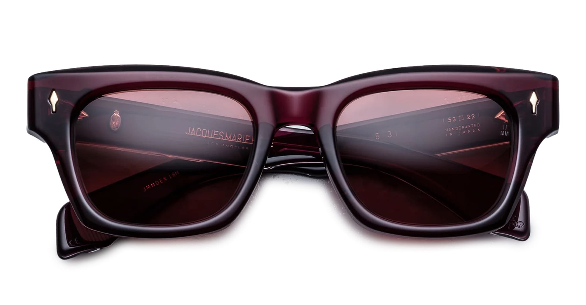 Ottica Mondello Roma - Jacques Marie Mage - JMMDEX-18M - DEALAN 53 - AMARENA - Acetate - shape Squared - red - EYEWEAR - SUNGLASSES - Unisex,Uomo,Donna,Women,Men - lens red - Made In Japan