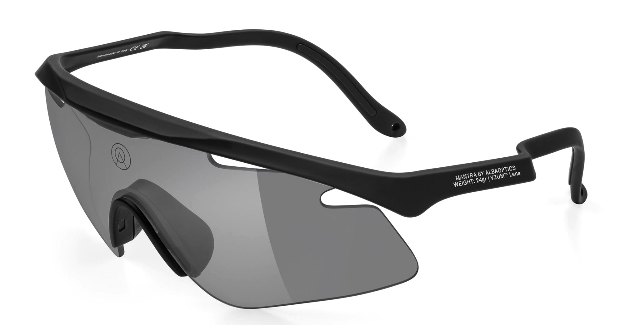 Ottica Mondello Roma - Alba Optics - 8050054518886 - MANTRA - BLACK / VZUM F-LENS CLASSIC - Tr90 - shape Mask - Black - EYEWEAR - SUNGLASSES - Unisex,Uomo,Donna,Women,Men - lens Grey - Made In Italy