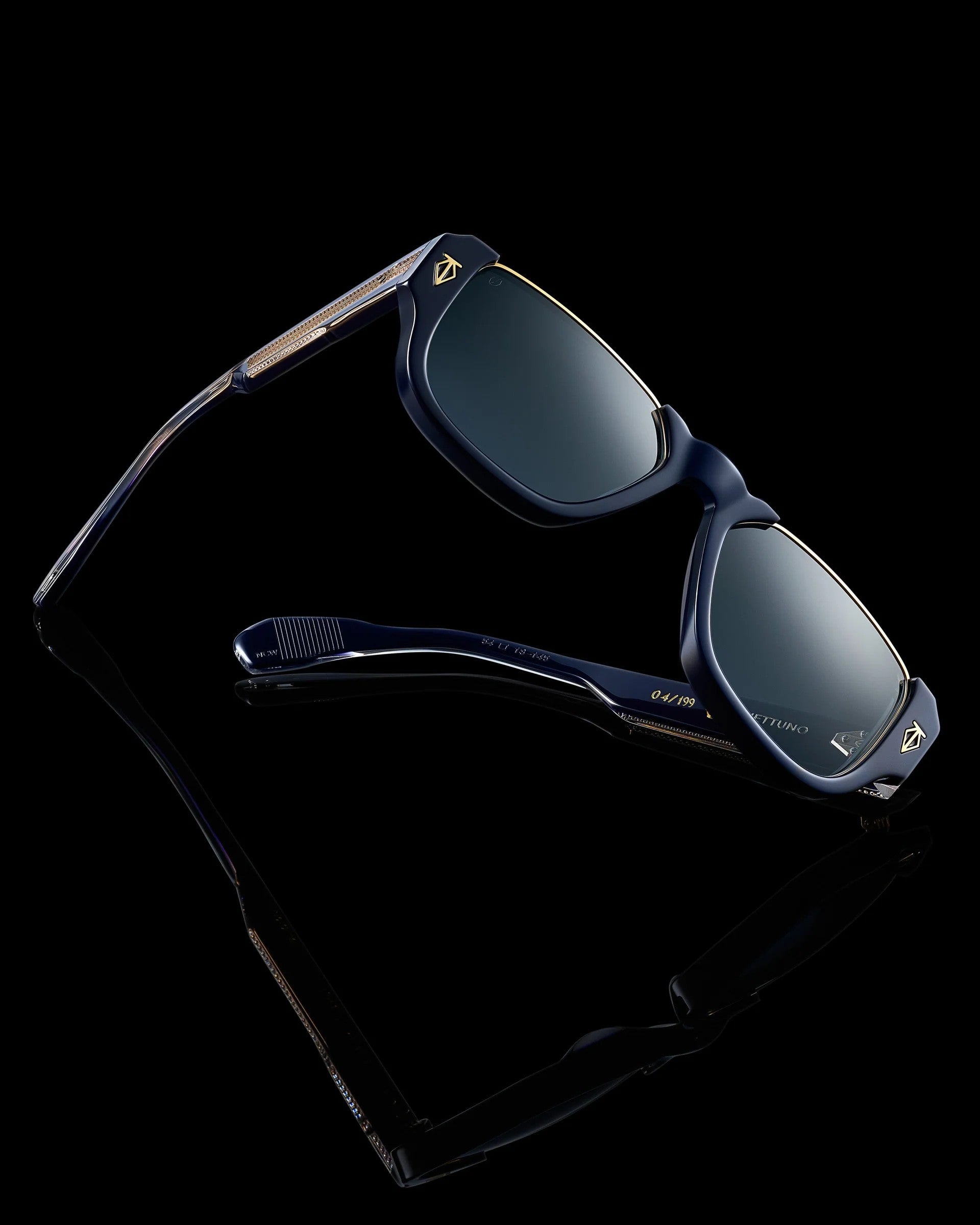 Ottica Mondello Roma - T HENRI - NCW - NETTUNO - TWILIGHT - Acetate - shape Oval - blue, gold - EYEWEAR - SUNGLASSES - Unisex,Uomo,Donna,Women,Men - lens Gradient blue - Made In Japan
