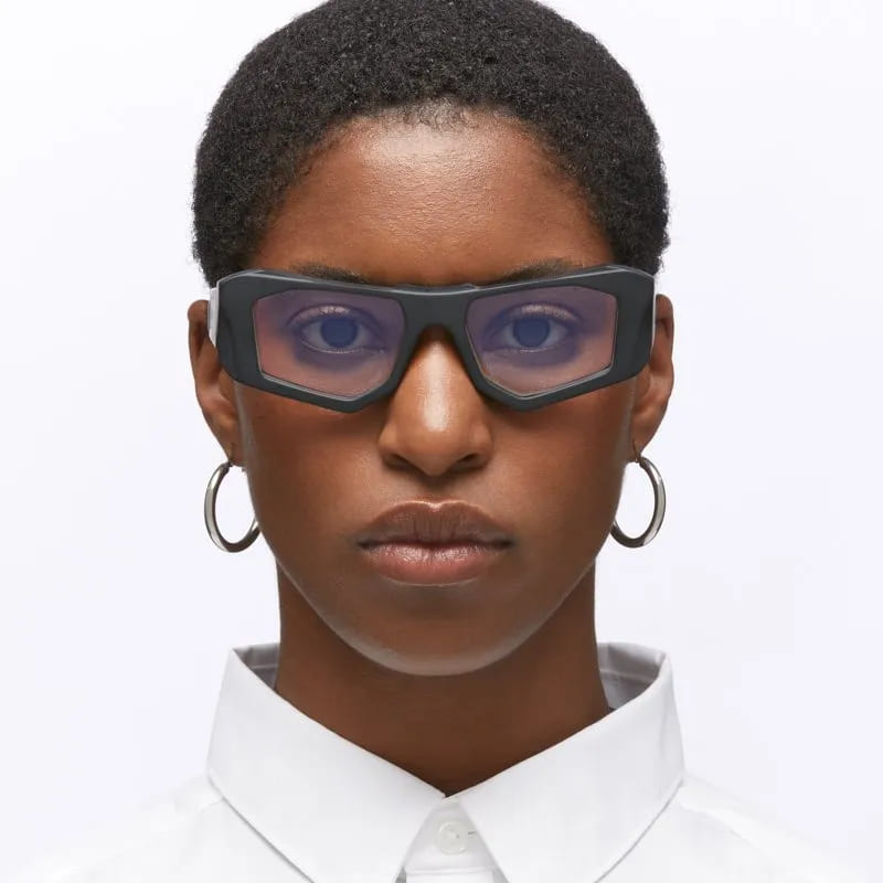 Ottica Mondello Roma - Kuboraum - KRO0F6BM000000OP - MASK F6 - BLACK MATTE RX - Acetate - shape Rectangular - Black - EYEWEAR - EYEGLASSES - Unisex,Uomo,Donna,Women,Men - lens Clear - Made In Italy
