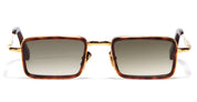 Ottica Mondello Roma - John Dalia - PIERCE-C120 - PIERCE - C120 Dark Brown Tortoise / 18k Gold  - Metal - shape Rectangular - tortoise, gold - EYEWEAR - SUNGLASSES - Unisex,Uomo,Donna,Women,Men - lens Gradient green - Made In France