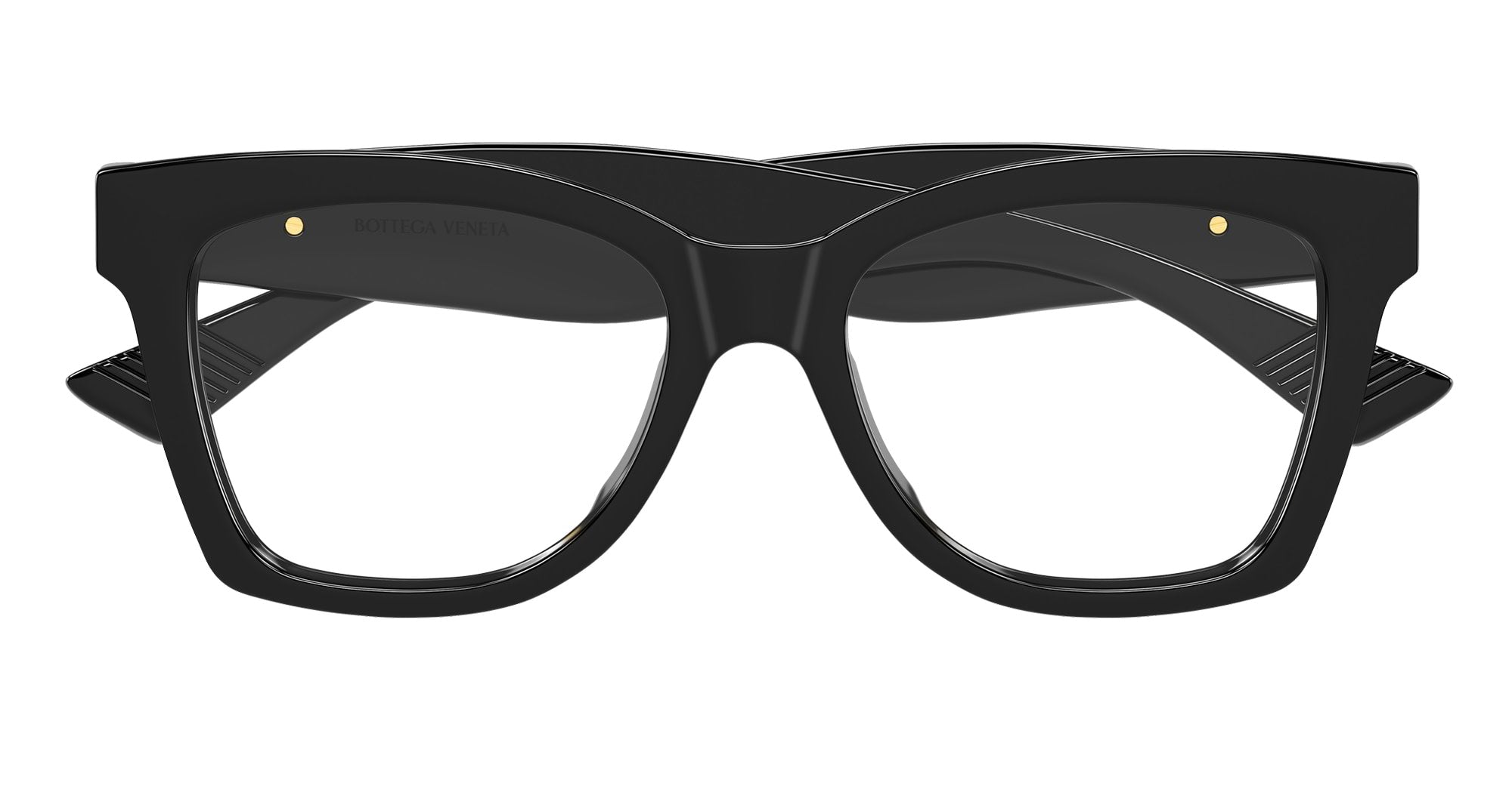 Ottica Mondello Roma - Bottega Veneta - BV1459O-001 - BV1459O-001 - BLACK RX - Acetate - shape Squared - Black - EYEWEAR - EYEGLASSES - Donna,Women - lens Clear - Made In Italy