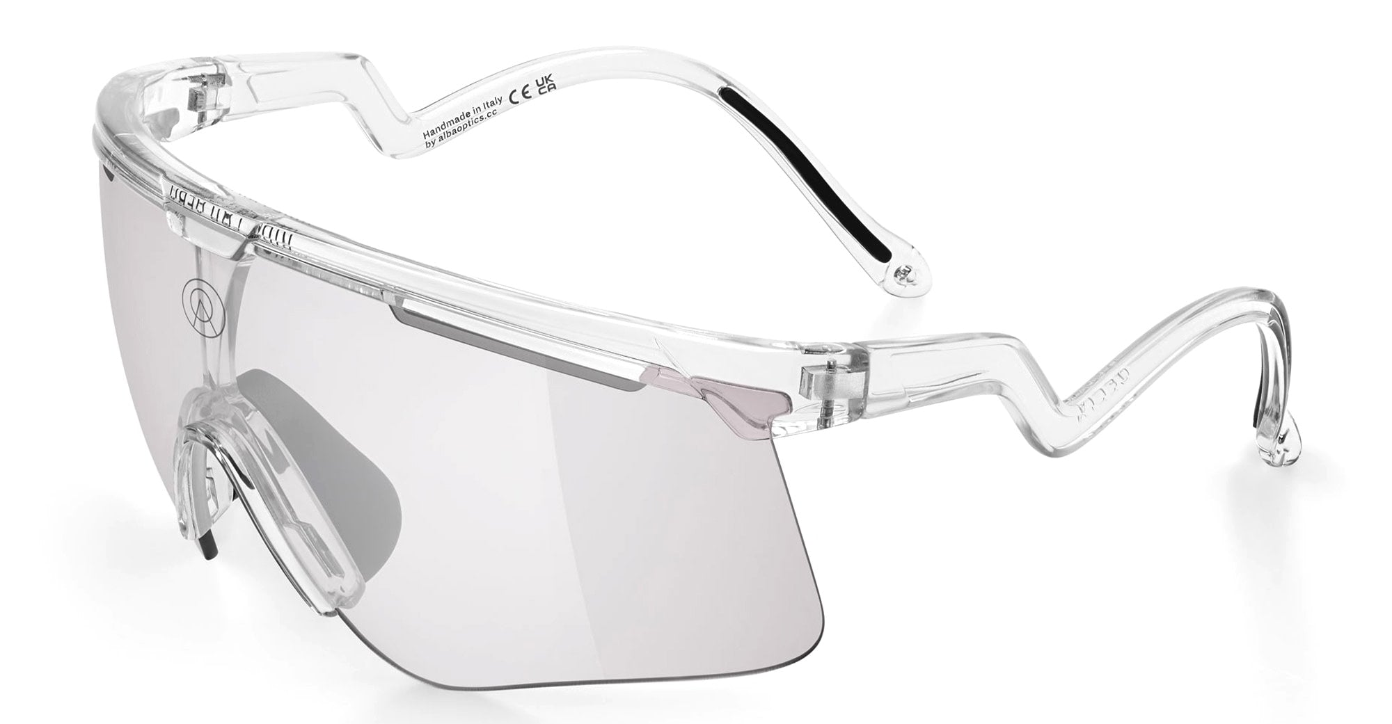  VZUM SUPER ALU - Tr90 - shape Mask - transparent - EYEWEAR - SUNGLASSES - Unisex,Uomo,Donna,Women,Men - lens Grey - Made In Italy