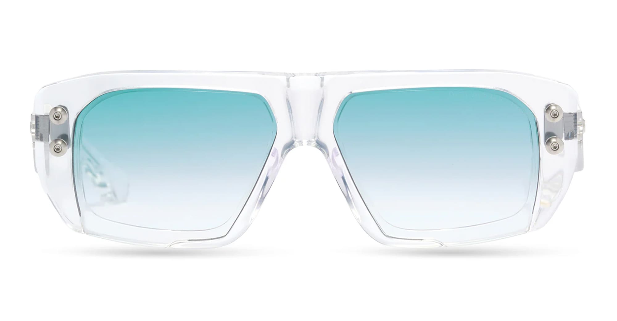 Ottica Mondello Roma - DITA - DTS466-A-02 - HYPHER-1183 - CRYSTAL CLEAR / ANTIQUE SILVER - Titanium - shape Rectangular - crystal, silver - EYEWEAR - SUNGLASSES - Unisex,Uomo,Donna,Women,Men - lens Gradient blue - Made In Japan