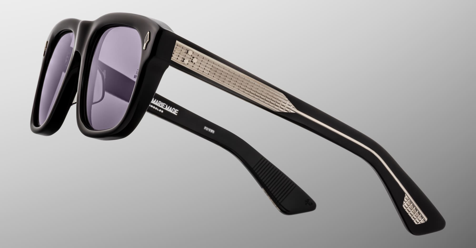 Ottica Mondello Roma - Jacques Marie Mage - JMMYV-K28 - YVES EPOXY II - FUMÉE - Acetate - shape Squared - Black - EYEWEAR - SUNGLASSES - Unisex,Uomo,Donna,Women,Men - lens Grey - Made In Japan