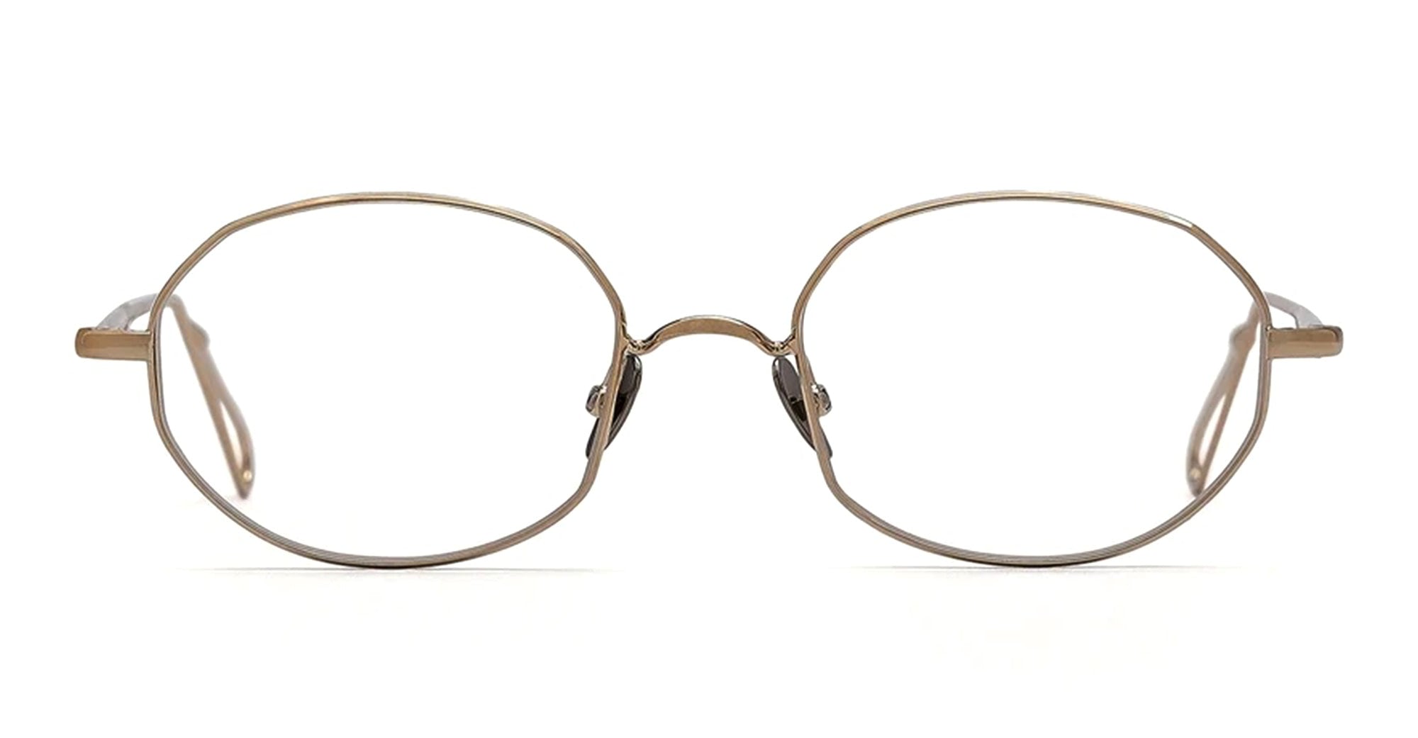 Ottica Mondello Roma - Ahlem - AHL.001236.OPT - Montsouris - Grey Gold RX - Metal - shape Oval - Gold - EYEWEAR - EYEGLASSES - Unisex,Uomo,Donna,Women,Men - lens Clear - Made In France