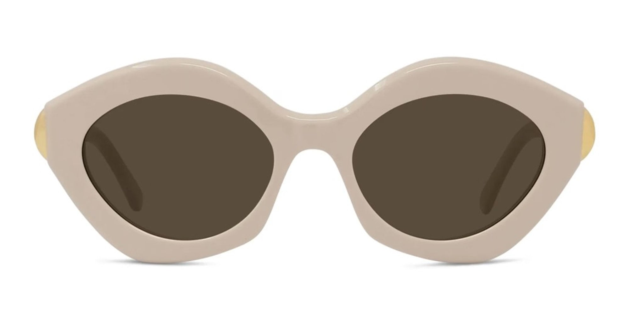Ottica Mondello Roma - Loewe - LW40204I5325E - COIL WHITE GEOMETRIC SUNGLASSES - Acetate - shape Geometric - White - EYEWEAR - SUNGLASSES - Donna,Women - lens Brown - Made In Italy