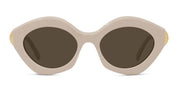 Ottica Mondello Roma - Loewe - LW40204I5325E - COIL WHITE GEOMETRIC SUNGLASSES - Acetate - shape Geometric - White - EYEWEAR - SUNGLASSES - Donna,Women - lens Brown - Made In Italy