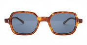 Ottica Mondello Roma - Julius Tart - JTPL-036F-2B-BL-16 - T-SQUARE - LIGHT TORTOISE / DARK BLUE LENS - Acetate - shape Squared - Tortoise - EYEWEAR - SUNGLASSES - Unisex,Uomo,Donna,Women,Men - lens Blue - Made In Japan