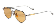 Ottica Mondello Roma - Cutler and Gross - GFSN-017-54-01 - THE GREAT FROG - LYNOTT - GUNMETAL - Titanium - shape Aviator - grey - EYEWEAR - SUNGLASSES - Unisex,Uomo,Donna,Women,Men - lens orange - Made In Japan