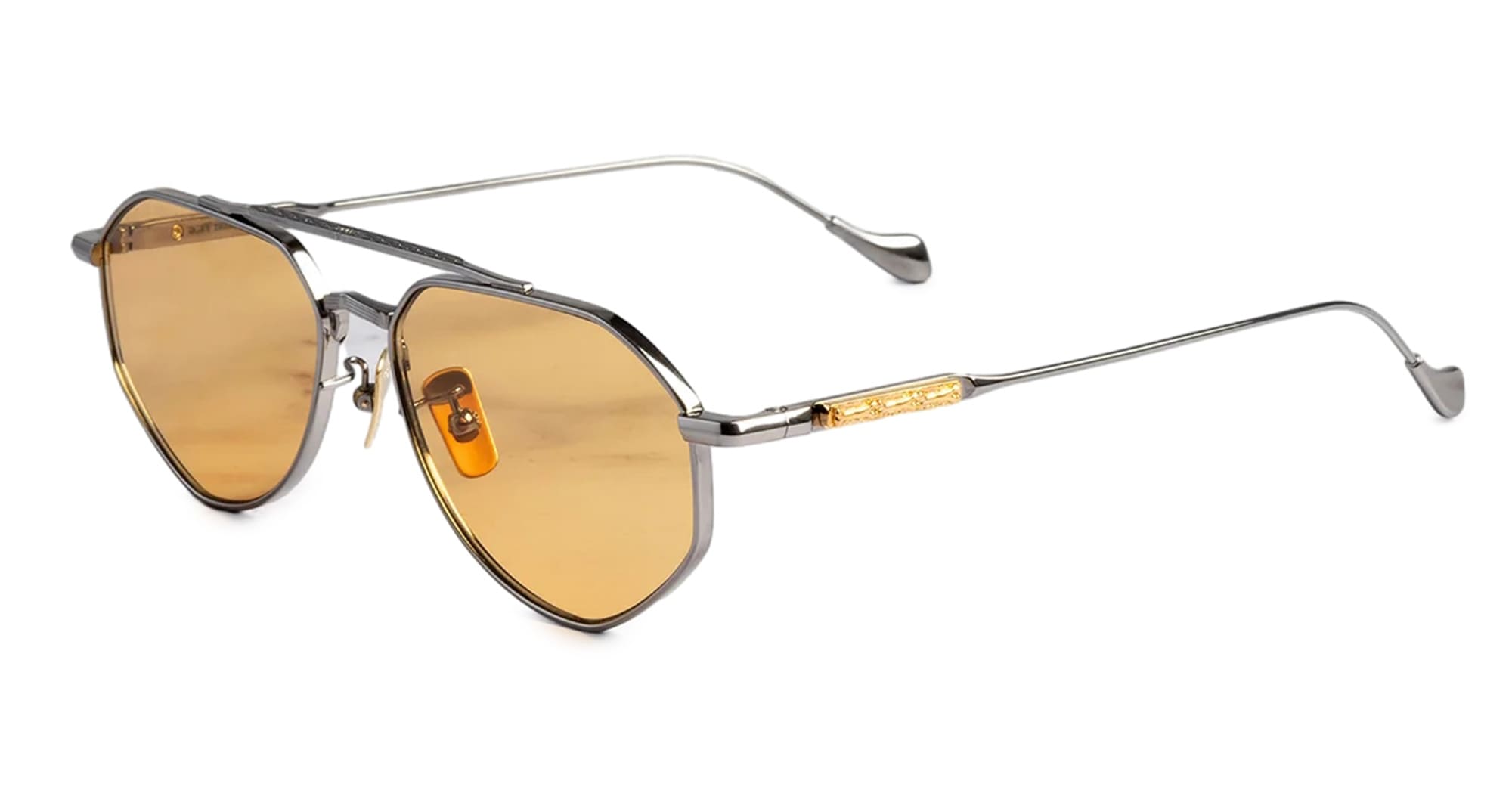 Ottica Mondello Roma - Cutler and Gross - GFSN-017-54-01 - THE GREAT FROG - LYNOTT - GUNMETAL - Titanium - shape Aviator - grey - EYEWEAR - SUNGLASSES - Unisex,Uomo,Donna,Women,Men - lens orange - Made In Japan