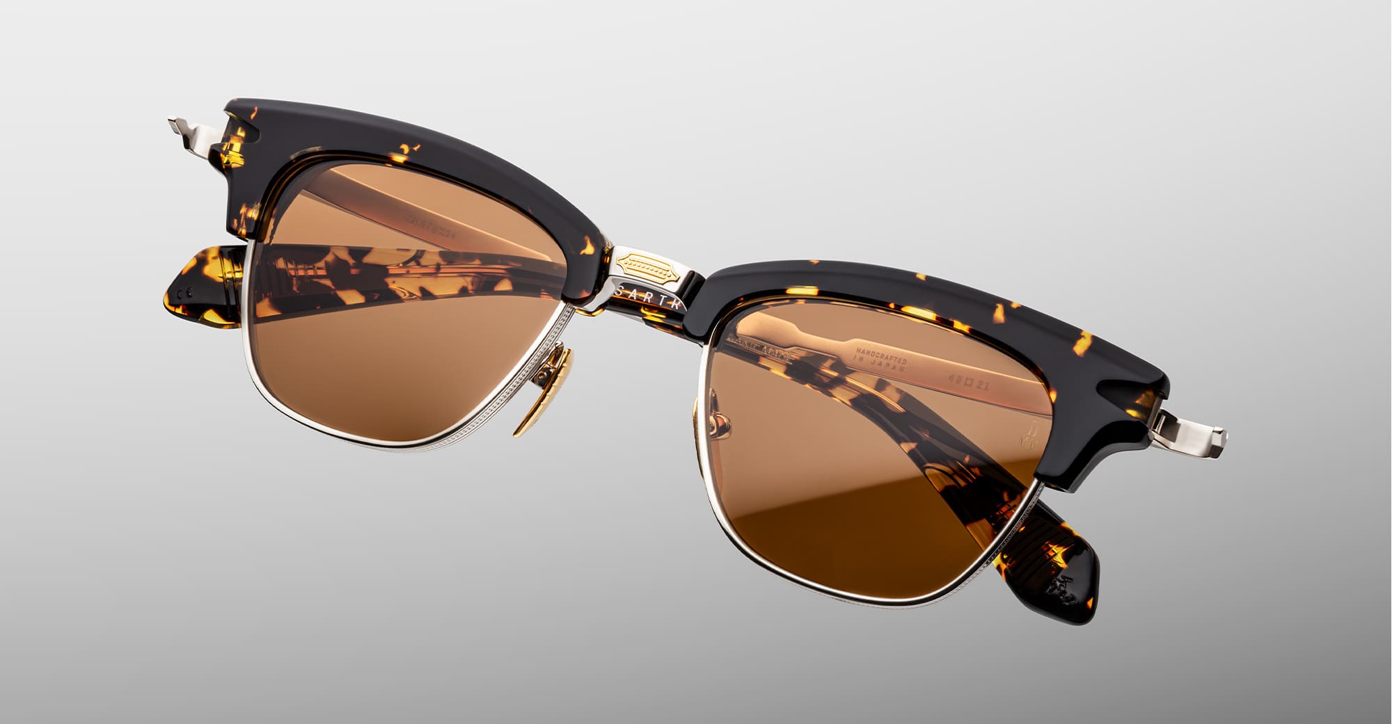 Ottica Mondello Roma - Jacques Marie Mage - JMMTQ-H14 - SARTRE - TOKYO - Acetate, titanium - shape Wellington - Tortoise - EYEWEAR - SUNGLASSES - Unisex,Uomo,Donna,Women,Men - lens Brown - Made In Japan