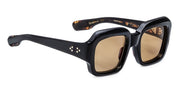Ottica Mondello Roma - Jacques Marie Mage - JMMMF-K31 - MARIANNE FAITHFULL: EVELYN - MONDAY - Acetate - shape Squared - Black - EYEWEAR - SUNGLASSES - Donna,Women - lens sepia - Made In Japan
