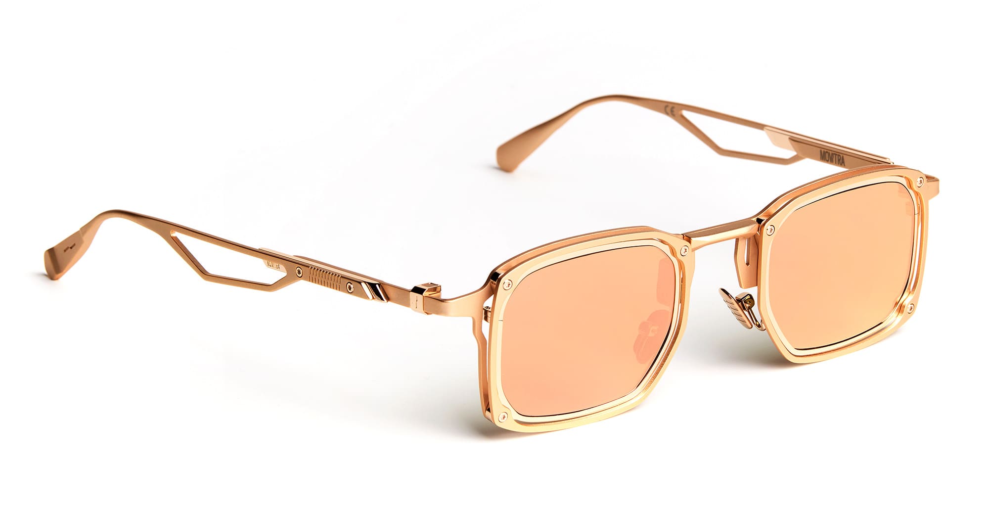 Ottica Mondello Roma - Movitra - TRINITAS 02-C3 - TRINITAS 02 - C2 Rose Gold / Rose Gold Lens - Titanium - shape Rectangular - rose gold - EYEWEAR - SUNGLASSES - Uomo,Men - lens Gold - Made In Italy