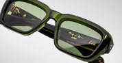 Ottica Mondello Roma - Jacques Marie Mage - JMMWK-10Y4 - DECADE COLLECTION: WALKER - ROVER - Acetate - shape Rectangular - green - EYEWEAR - SUNGLASSES - Uomo,Men - lens Green - Made In Japan