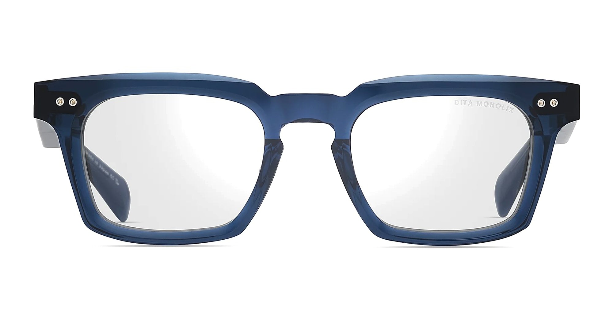 Ottica Mondello Roma - DITA - DTX750-A-02 - MONOLIX - FUTURE DUSK BLUE RX - Acetate - shape Squared - blue - EYEWEAR - EYEGLASSES - Unisex,Uomo,Donna,Women,Men - lens Clear - Made In Japan