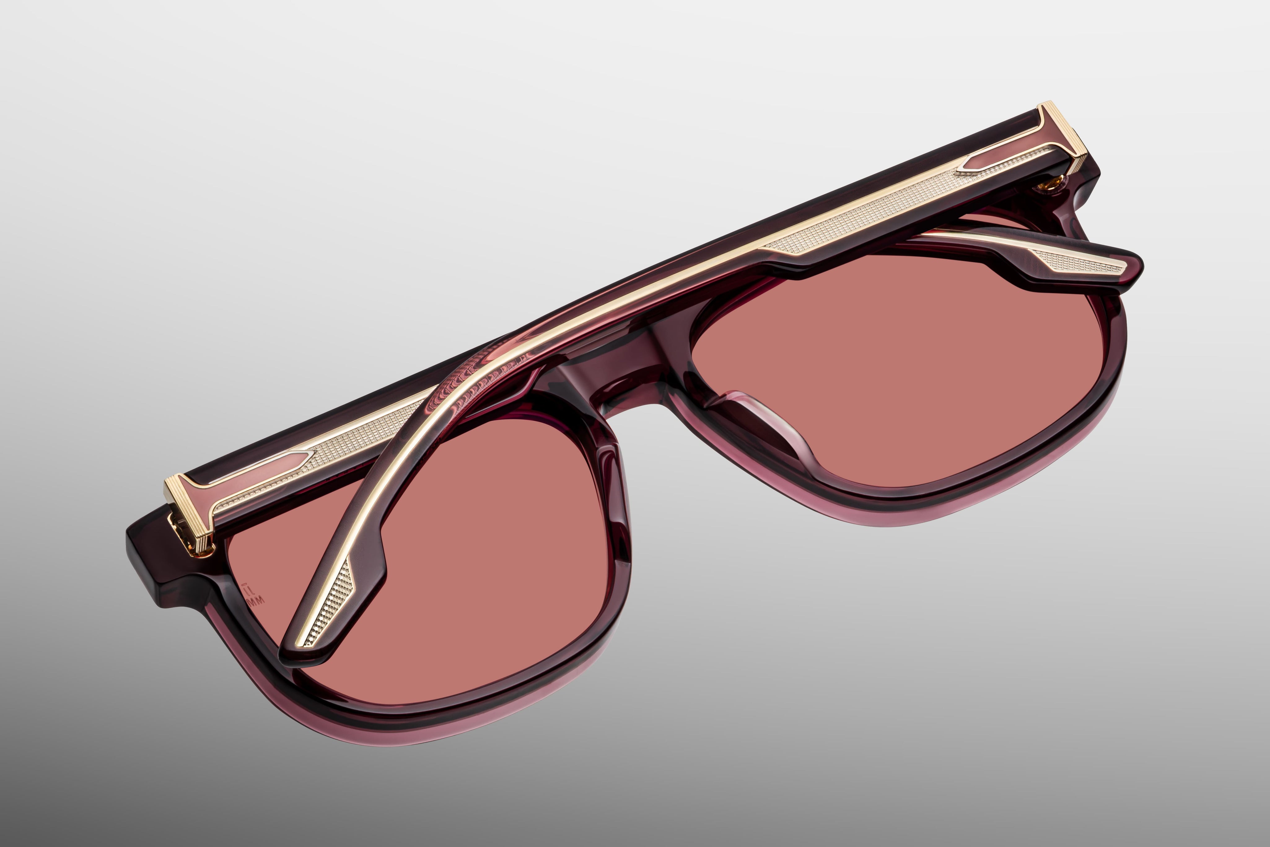 Ottica Mondello Roma - Jacques Marie Mage - JMMAW-18M - DEWITT - AMARENA - Acetate - shape Rectangular - red - EYEWEAR - SUNGLASSES - Unisex,Uomo,Donna,Women,Men - lens red - Made In Japan
