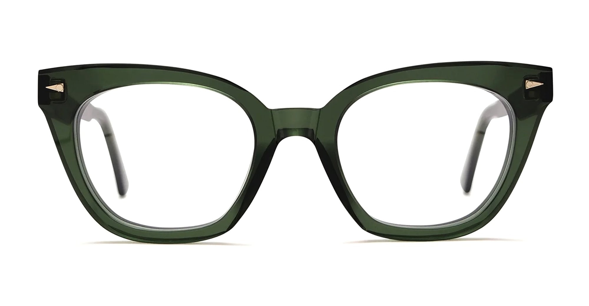Ottica Mondello Roma - Ahlem - AHL.001106.OPT - Tunis - Dark Green RX - Acetate - shape Cat-eye - green - EYEWEAR - EYEGLASSES - Unisex,Uomo,Donna,Women,Men - lens Clear - Made In France