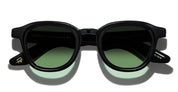 Ottica Mondello Roma - Moscot - OR-DAH-S47240200-TA - DAHVEN  (47) - BLACK / CUSTOM FOREST WOOD LENS - Acetate - shape Panto - Black - EYEWEAR - SUNGLASSES - Unisex,Uomo,Donna,Women,Men - lens Gradient green - Made In China