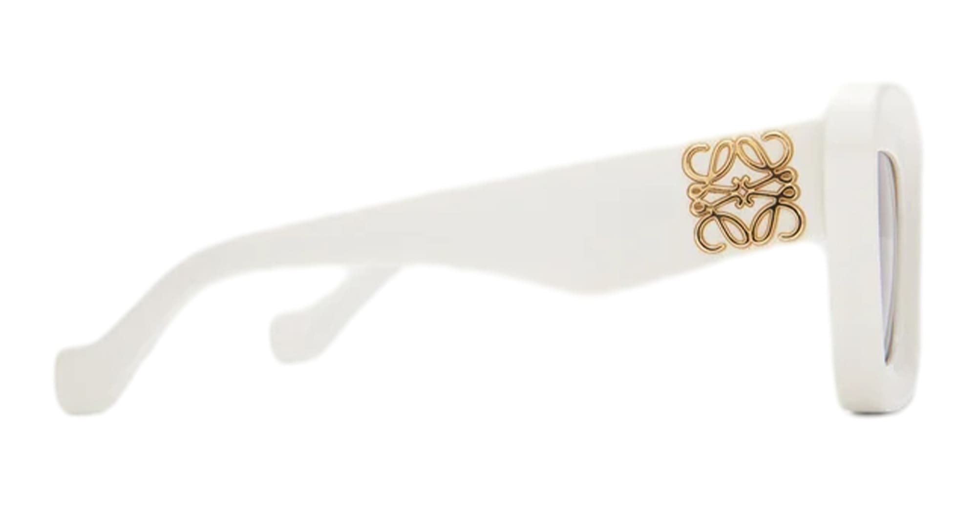 Ottica Mondello Roma - Loewe - LW40145I5225E - LW40145I - WHITE - Acetate - shape Cat-eye - White - EYEWEAR - SUNGLASSES - Donna,Women - lens Brown - Made In Italy