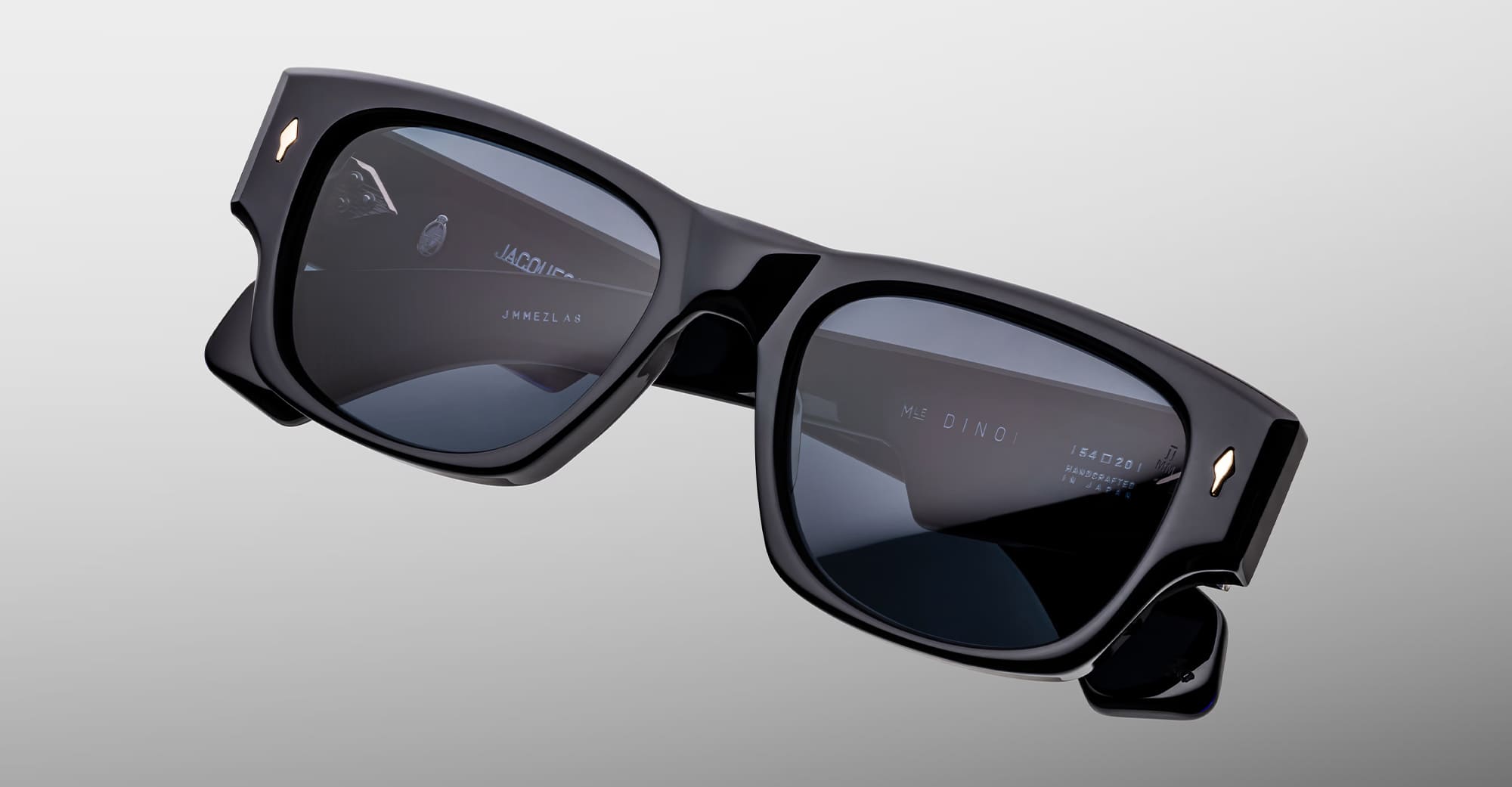 Ottica Mondello Roma - Jacques Marie Mage - JMMEZL-A8 - DINO - LACQUER - Acetate - shape Rectangular - blue - EYEWEAR - SUNGLASSES - Unisex,Uomo,Donna,Women,Men - lens Blue - Made In Japan