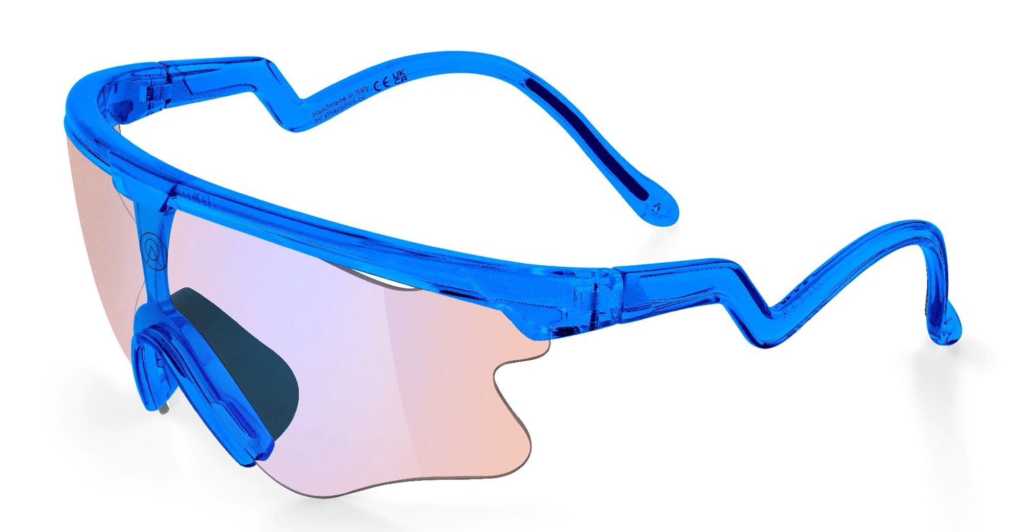 Ottica Mondello Roma - Alba Optics - 8050054517582 - DELTA LEI - BLUE GLOSSY / VZUM F-LENS FLM - Tr90 - shape Mask - blue - EYEWEAR - SUNGLASSES - Unisex,Uomo,Donna,Women,Men - lens purple - Made In Italy