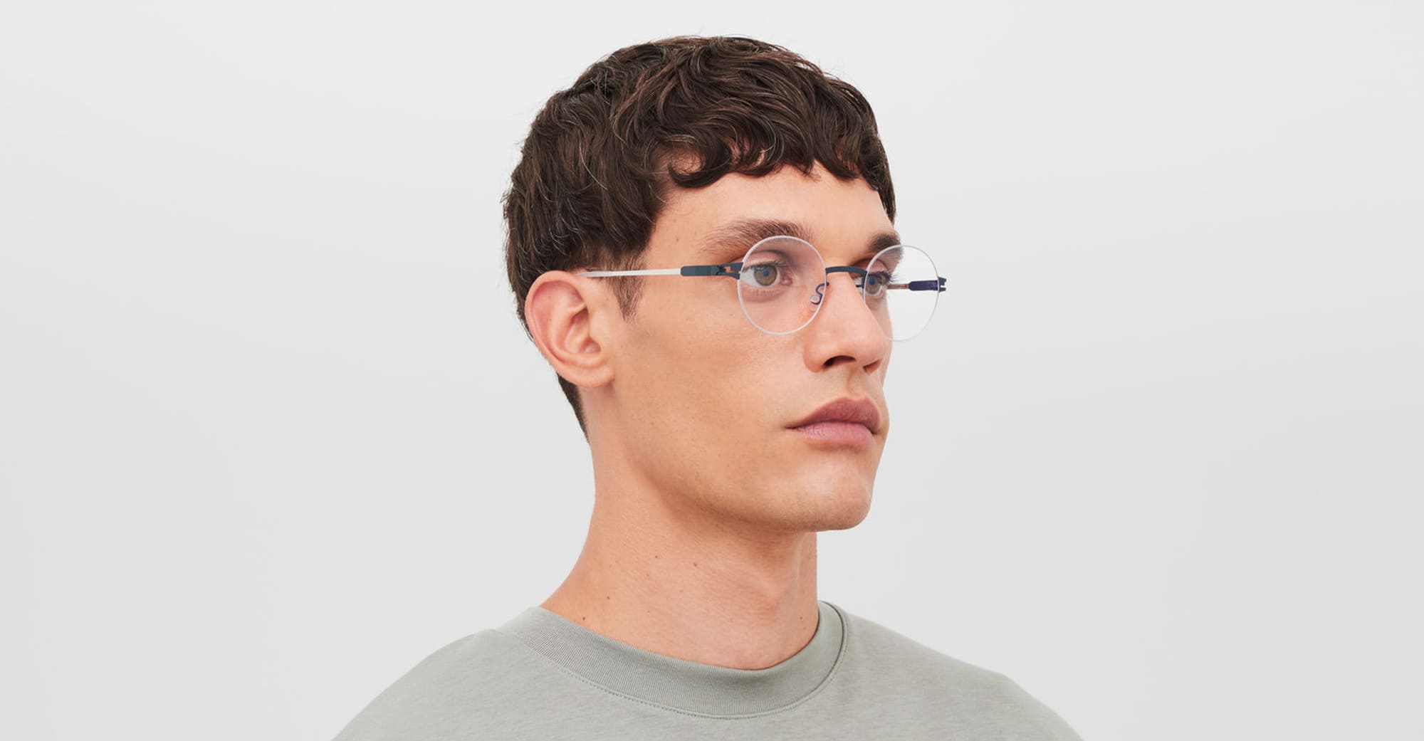 Ottica Mondello Roma - Mykita - 10090353 - LOVA - SILVER / INDIGO RX - stainless steel - shape  - Silver, blue - EYEWEAR - EYEGLASSES - Unisex,Uomo,Donna,Women,Men - lens  - Made In Germany