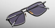 Ottica Mondello Roma - Jacques Marie Mage - JMMER-19J - EARL - CORBEAU - Titanium - shape Navigator - Silver - EYEWEAR - SUNGLASSES - Unisex,Uomo,Donna,Women,Men - lens jet black - Made In Japan
