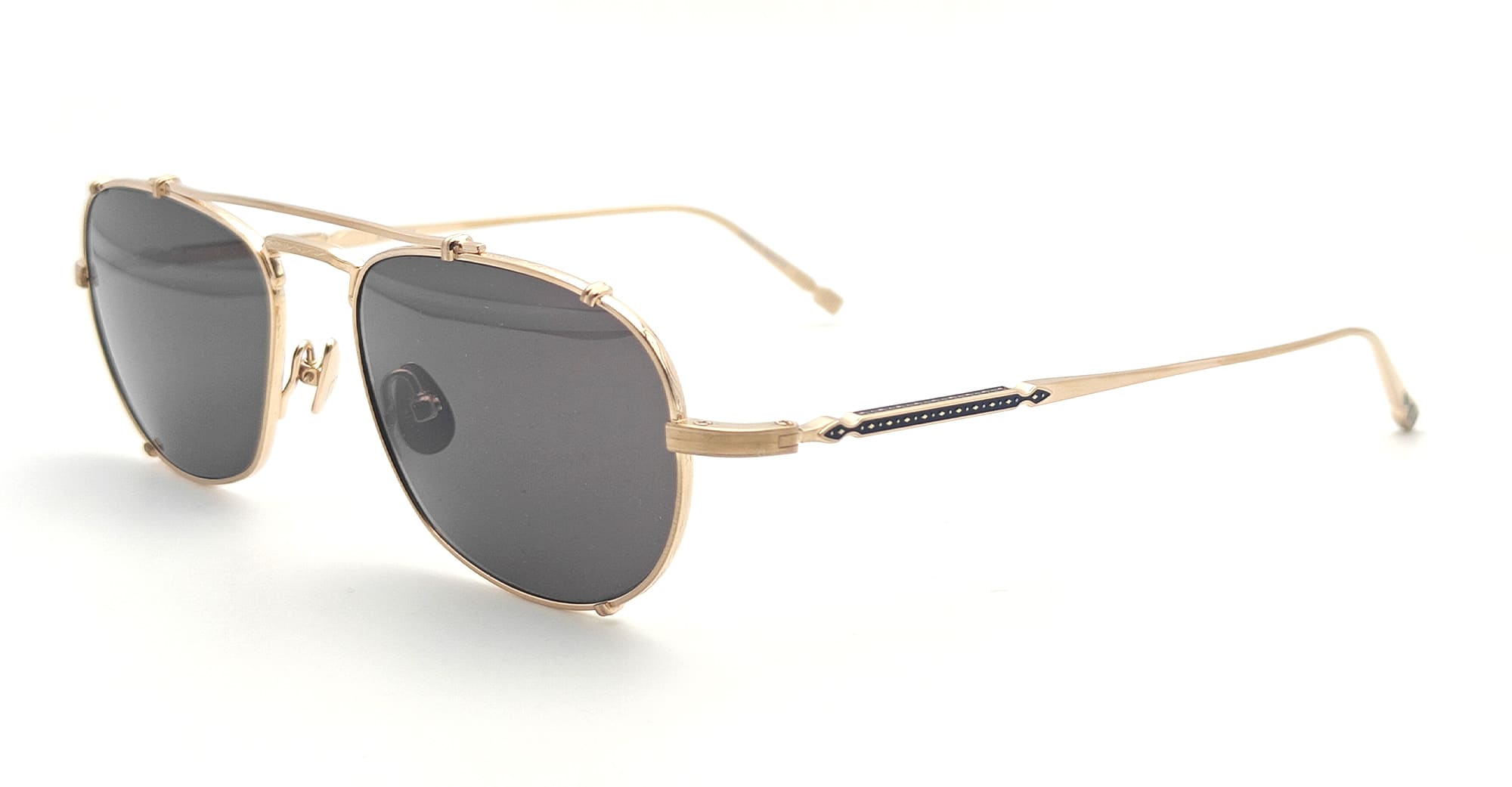 Ottica Mondello Roma - Matsuda - M3151.SG.BG.54 - M3151 - BRUSHED GOLD / GREY - Titanium - shape Navigator - brushed gold - EYEWEAR - SUNGLASSES - Unisex,Uomo,Donna,Women,Men - lens Grey - Made In Japan