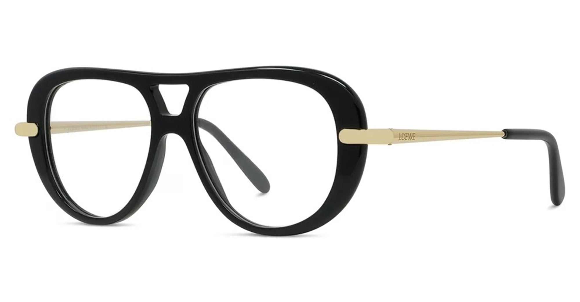 Ottica Mondello Roma - Loewe - LW50112I51001 - SLIM BLACK PILOT EYEGLASSES - Acetate, metal - shape Pilot - Black - EYEWEAR - EYEGLASSES - Donna,Women - lens Clear - Made In Italy