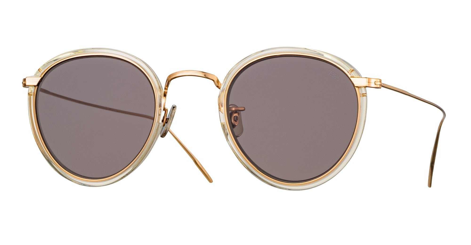 Ottica Mondello Roma - Eyevan - 717-E-46-3071-LT.GRY - 717 - 3071 GOLD / LIGHT GREY LENS - titanium, acetate - shape  - Gold - EYEWEAR - SUNGLASSES - Unisex,Uomo,Donna,Women,Men - lens  - Made In Japan