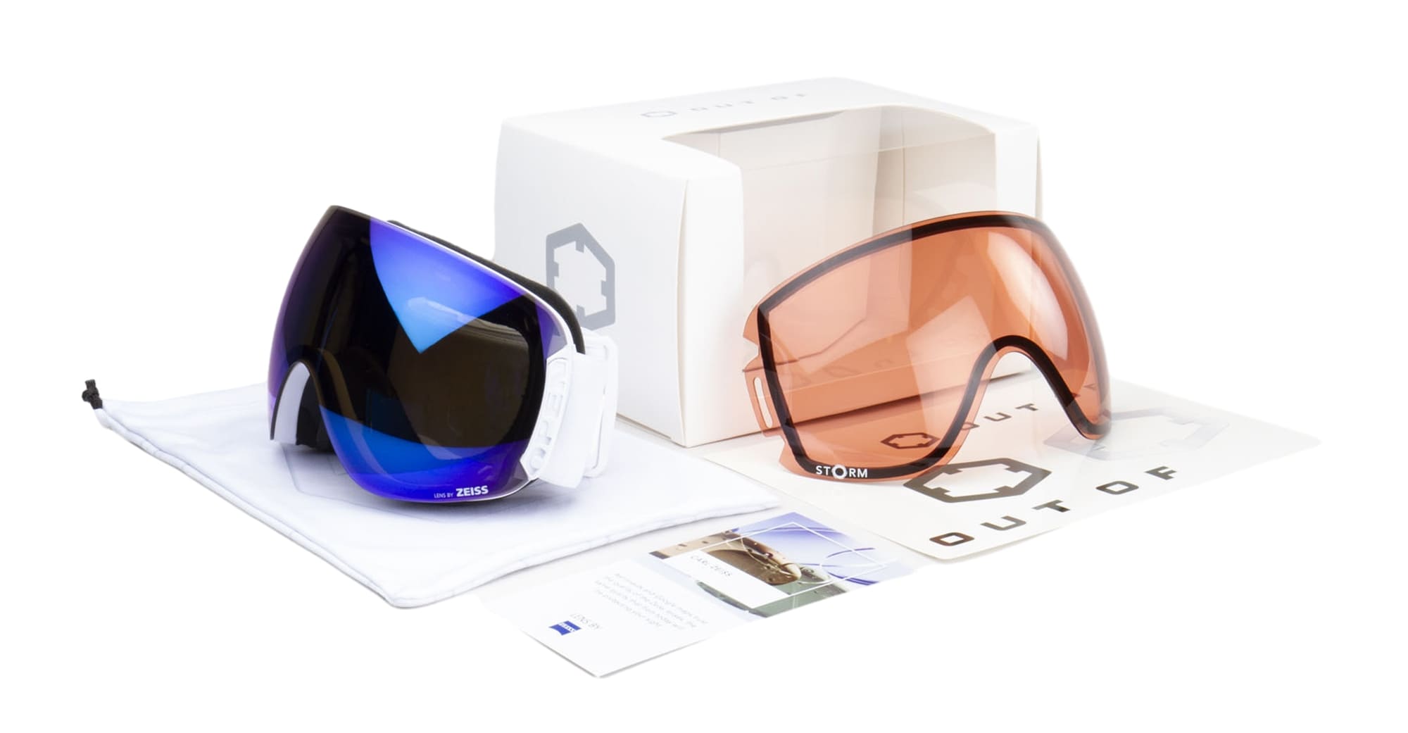 Open - white / blue