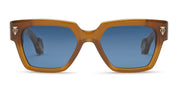 Ottica Mondello Roma - T HENRI - UAP - UTOPIA - PATINA - Acetate - shape Squared - brown - EYEWEAR - SUNGLASSES - Unisex,Uomo,Donna,Women,Men - lens Blue - Made In Japan