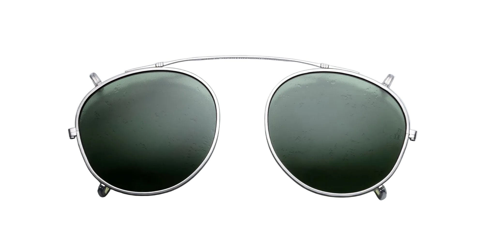Ottica Mondello Roma - Jacques Marie Mage - JMMDYCP-41 - DEMONCEY CLIP ON - SILVER - Titanium - shape Round - Silver - EYEWEAR - SUNGLASSES - Unisex,Uomo,Donna,Women,Men - lens Green - Made In Japan