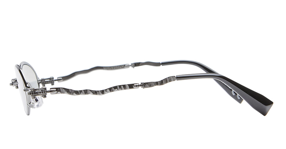 Ottica Mondello Roma - Kuboraum - KRSH81RH0000004G - MASK H81 RH - GUNMETAL - Metal - shape Oval - grey - EYEWEAR - SUNGLASSES - Unisex,Uomo,Donna,Women,Men - lens Grey - Made In Italy