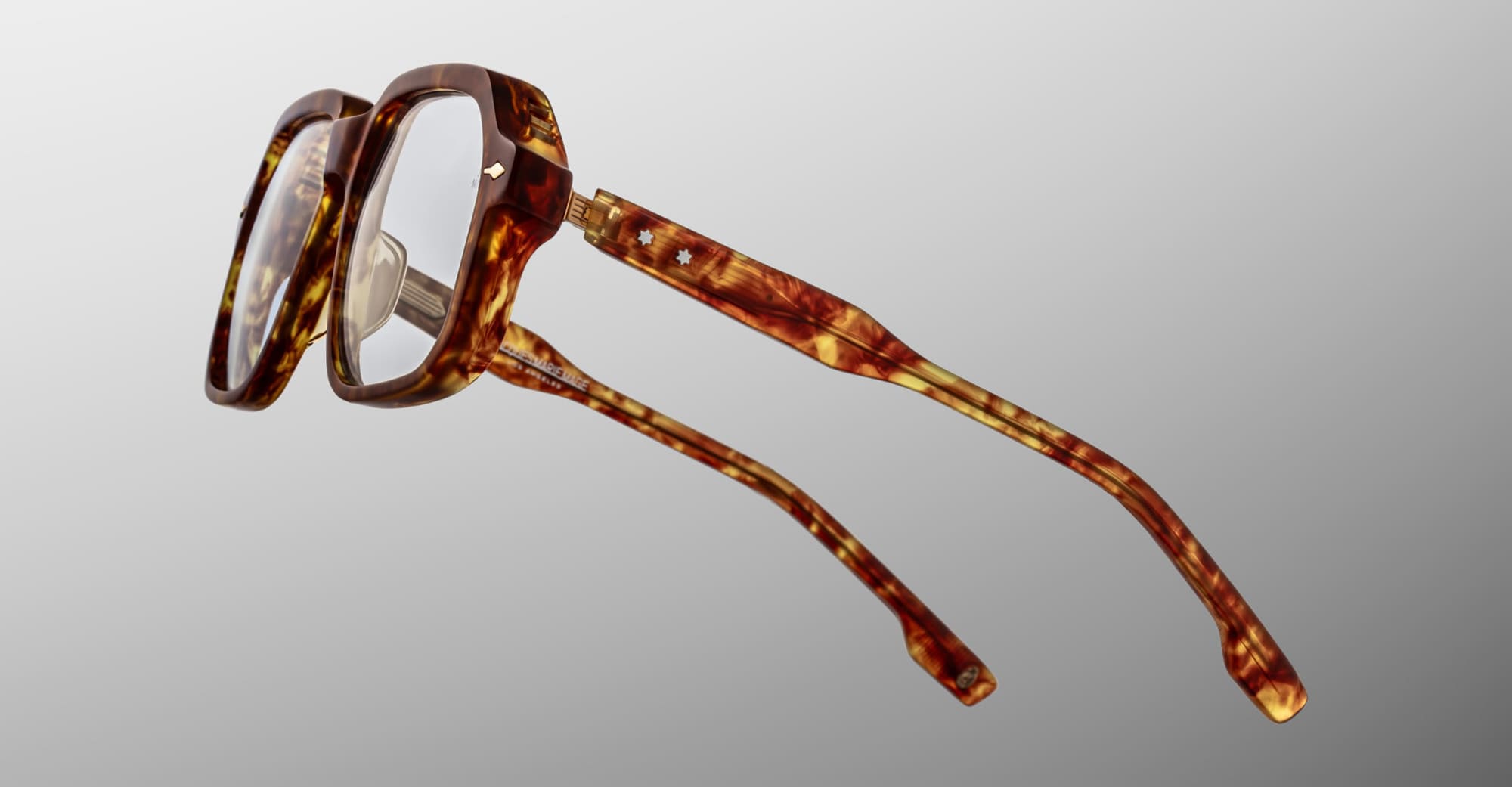 Ottica Mondello Roma - Jacques Marie Mage - JMMOTRX-H13 - DOMOTO - HONEYCOMB RX - Acetate - shape Squared - Havana - EYEWEAR - SUNGLASSES - Unisex,Uomo,Donna,Women,Men - lens Clear - Made In Japan