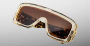 Ottica Mondello Roma - Jacques Marie Mage - JMMMK-03 - PAUSA - DUN - Acetate - shape Mask - Havana - EYEWEAR - SUNGLASSES - Unisex,Uomo,Donna,Women,Men - lens Brown - Made In Italy