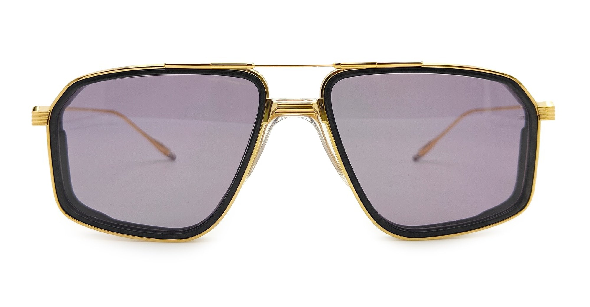 Ottica Mondello Roma - Jacques Marie Mage - JMMJGE-14U - JAGGER 2.0 - EBONY - Titanium - shape Navigator - Gold - EYEWEAR - SUNGLASSES - Unisex,Uomo,Donna,Women,Men - lens Grey - Made In Japan