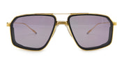 Ottica Mondello Roma - Jacques Marie Mage - JMMJGE-14U - JAGGER 2.0 - EBONY - Titanium - shape Navigator - Gold - EYEWEAR - SUNGLASSES - Unisex,Uomo,Donna,Women,Men - lens Grey - Made In Japan